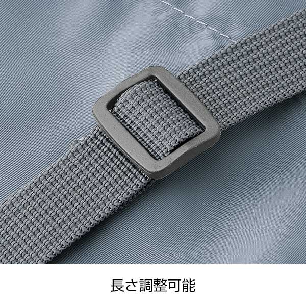 ファスナーポケット付きショルダー巾着ポーチ(撥水加工)(ブルー