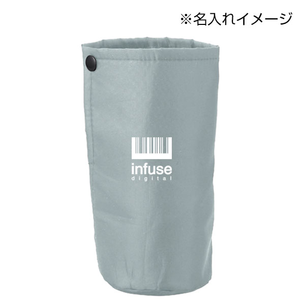 リフェロ・再生PETコンパクトボトルホルダー(カラビナ付き)(グレー)