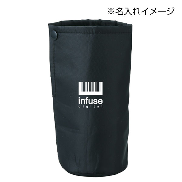 リフェロ・再生PETコンパクトボトルホルダー(カラビナ付き)(ブラック)