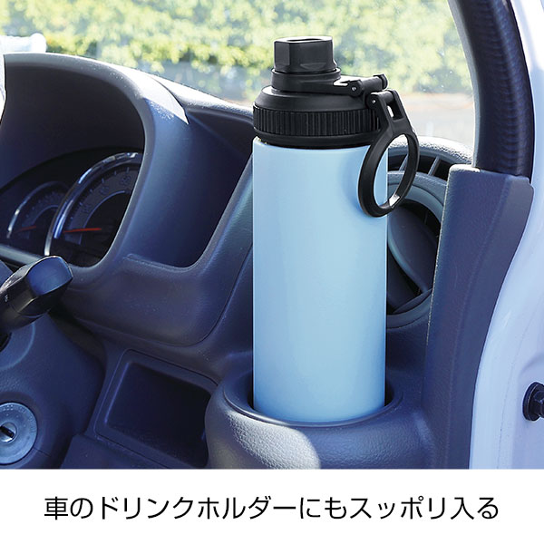 ウェルフ・直飲み真空ステンレスボトル(450ml)(ブルー)