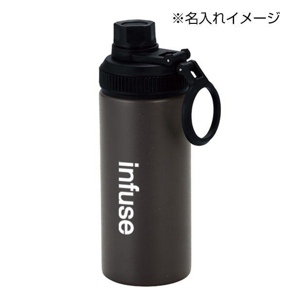 ウェルフ・直飲み真空ステンレスボトル(450ml)(ブラック)