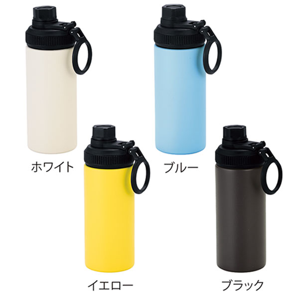 ウェルフ・直飲み真空ステンレスボトル(450ml)(ブラック)