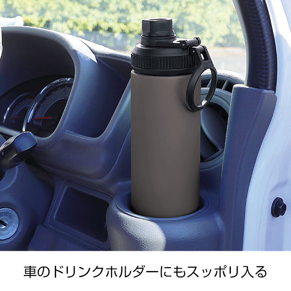 ウェルフ・直飲み真空ステンレスボトル(450ml)(ブラック)
