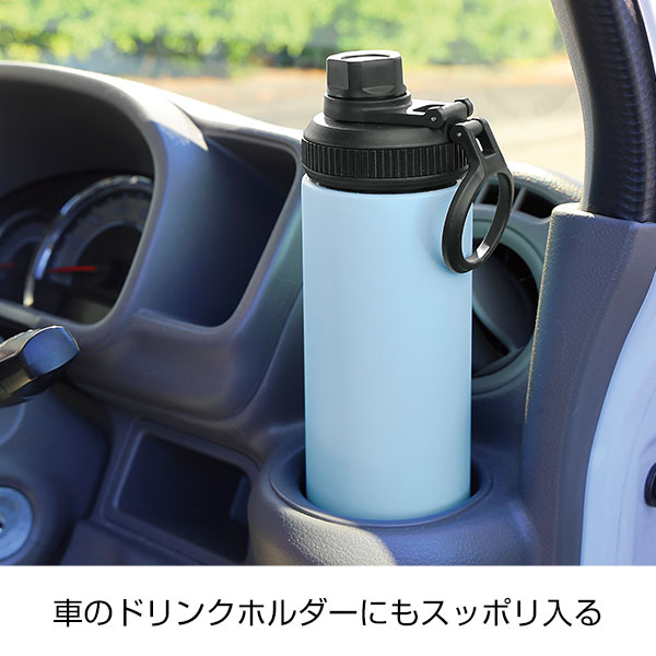ウェルフ・直飲み真空ステンレスボトル(650ml)(ブルー)