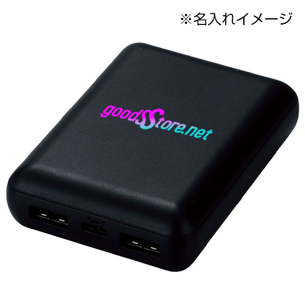 急速充電・小型軽量モバイルバッテリー10000(ブラック)【グッズストア