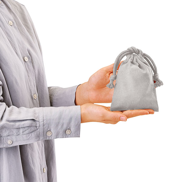 スフィア・リサイクルコットン巾着(XS)(グレー)