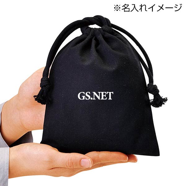 スフィア・リサイクルコットン巾着(S)(ブラック)