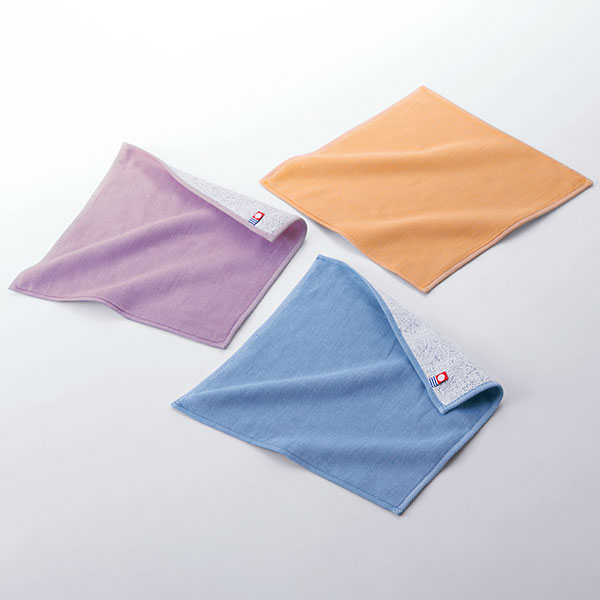 今治ガーゼ&パイルミニハンカチ(ネイビー)