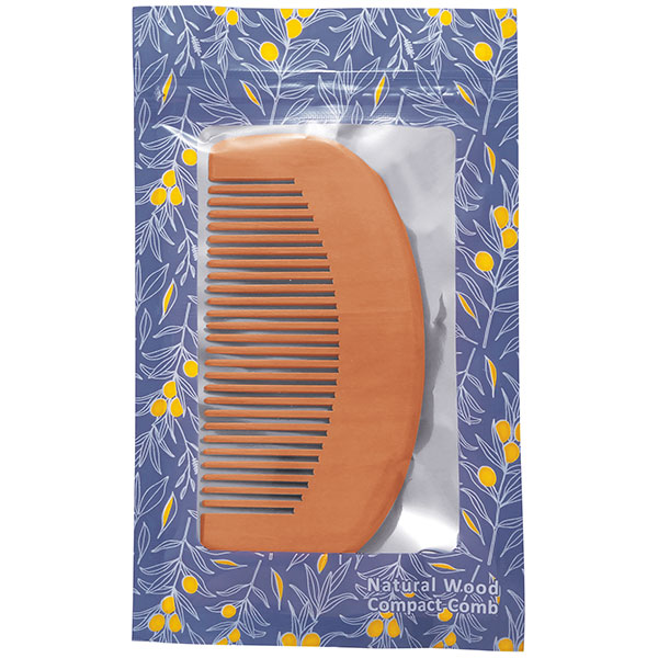 ナチュラルウッド・コンパクトコーム(ジッパーケース入り)
