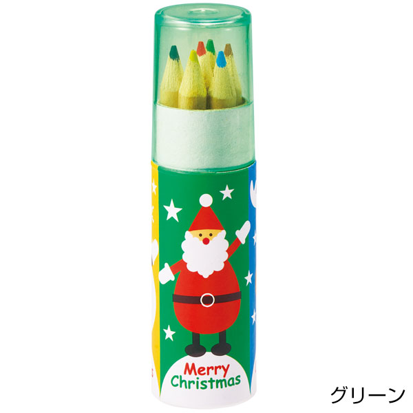 クリスマス色鉛筆6色セット
