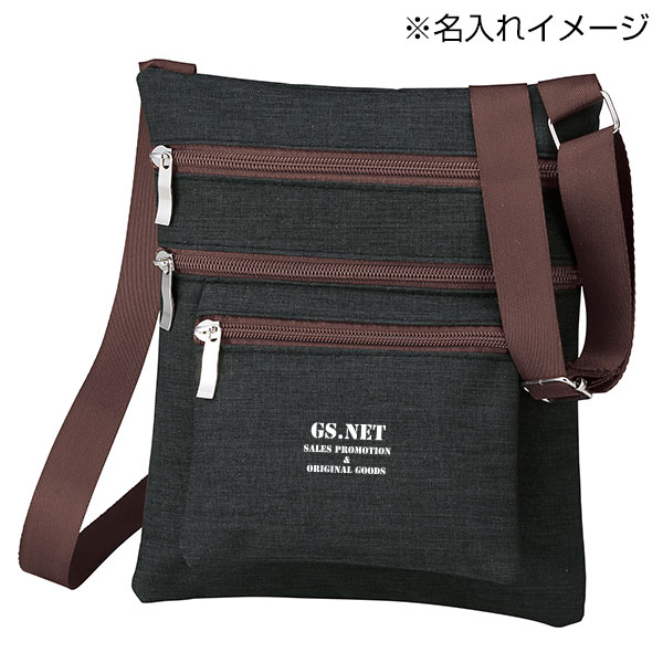 4ファスナーポケットショルダーバッグ