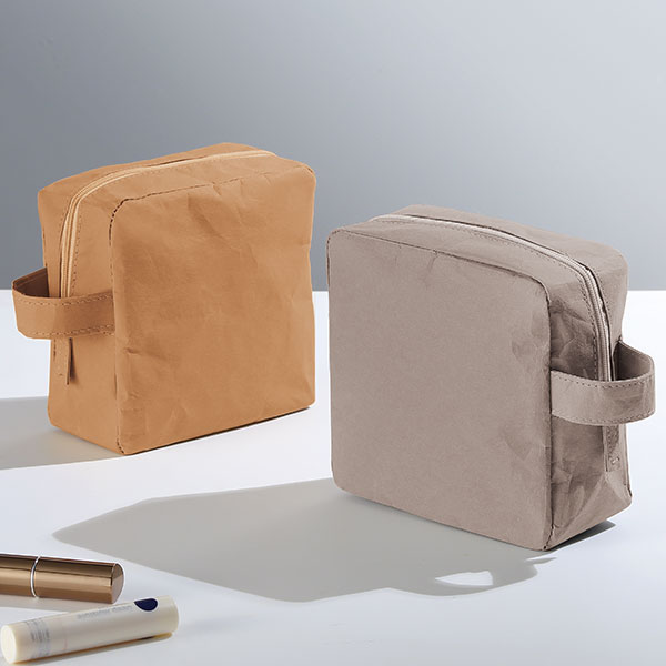 イークラフト・ウォッシャブルペーパースクエアポーチ(グレー)