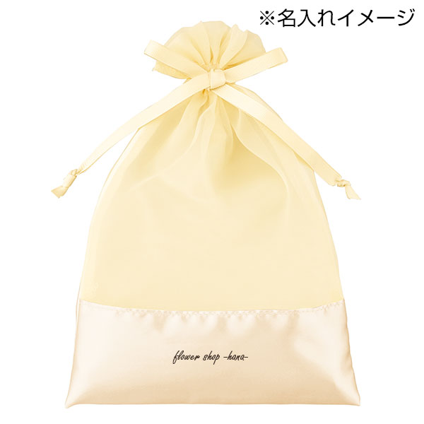 ルルクレール・サテンオーガンジーギフト巾着(ゴールド)