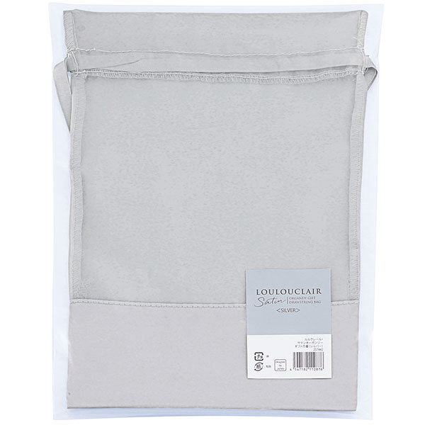 ルルクレール・サテンオーガンジーギフト巾着(シルバー)
