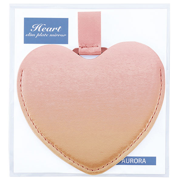 ハート型スリムプレートミラー(オーロラ)