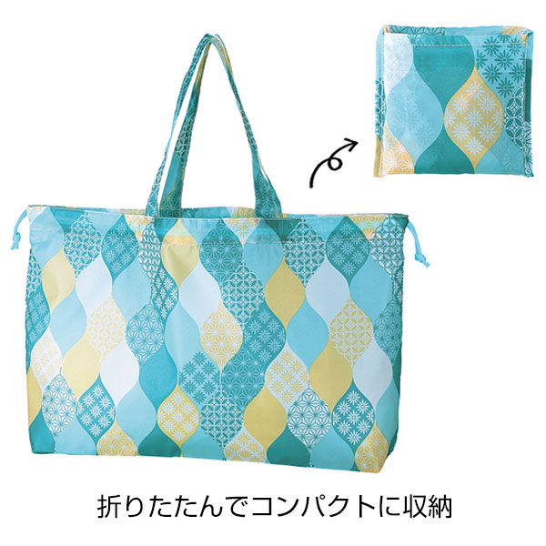 京都くろちく・ぽーたぶるれいんえこばっぐ（はっ水加工）立涌小紋