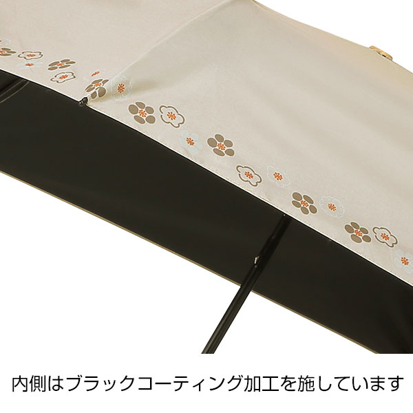 京都くろちく・晴雨兼用こんぱくと折傘(梅ならべ)