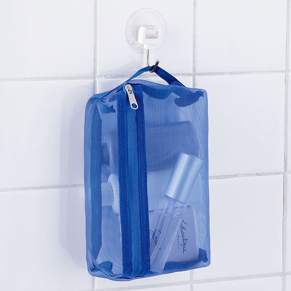 プラシャープ・取っ手付きメッシュボックスポーチ(ブルー)