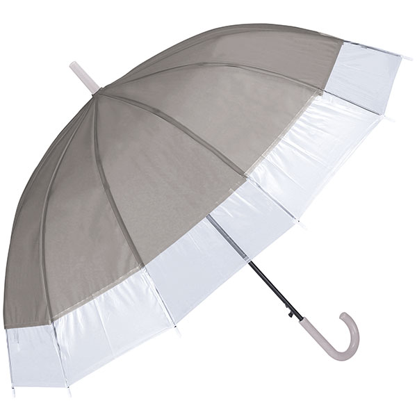ジェムブレラ12本骨ジャンプ傘(グレー)
