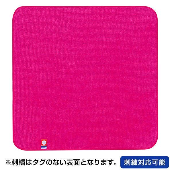 今治シャーリングカラーハンカチタオル(ホットピンク)