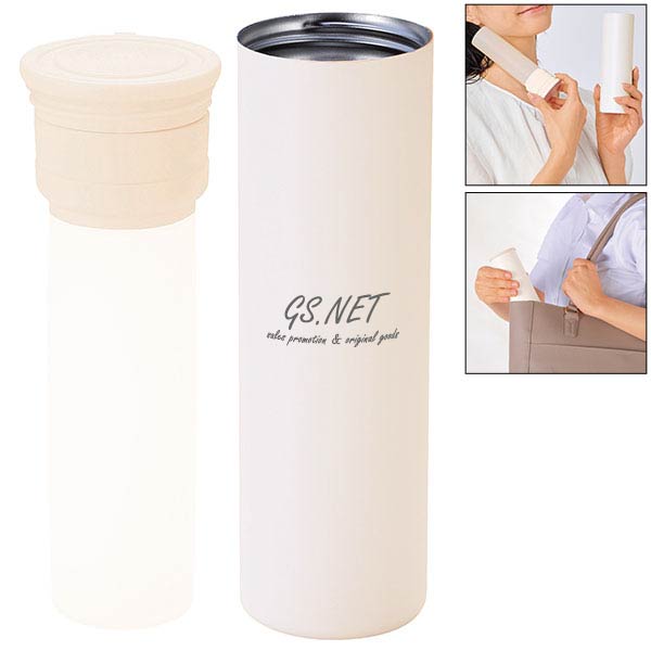 持ち運べるシリコン氷のう(ステンレスケース付き)ナチュラル