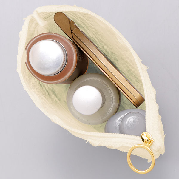 フリルウェーブ メッシュフラットポーチ