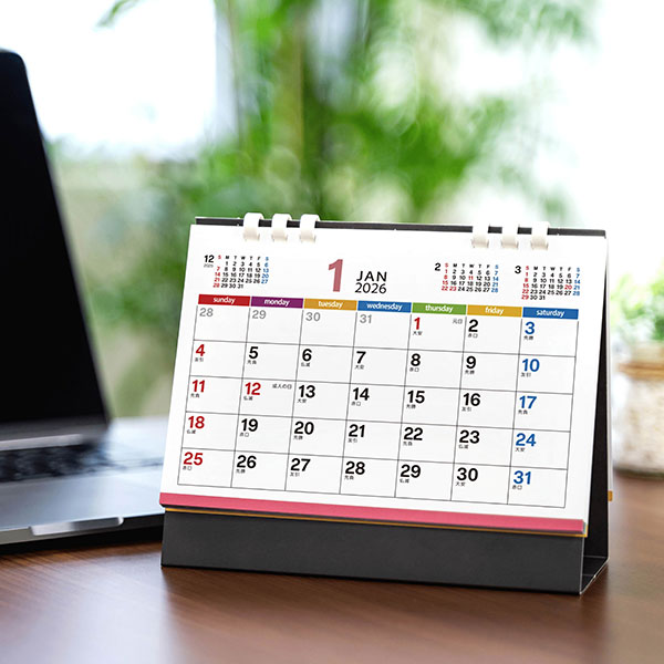 ペーパーリング卓上カレンダー