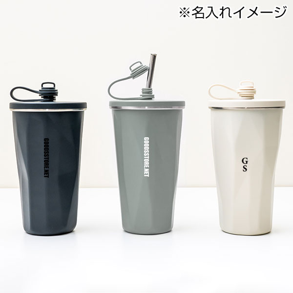 PREMO ストロー付真空タンブラー500ml