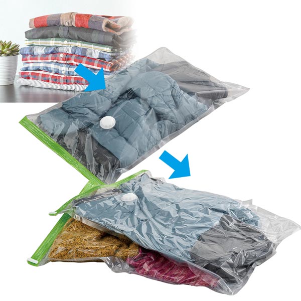 吸引ポンプ付圧縮袋