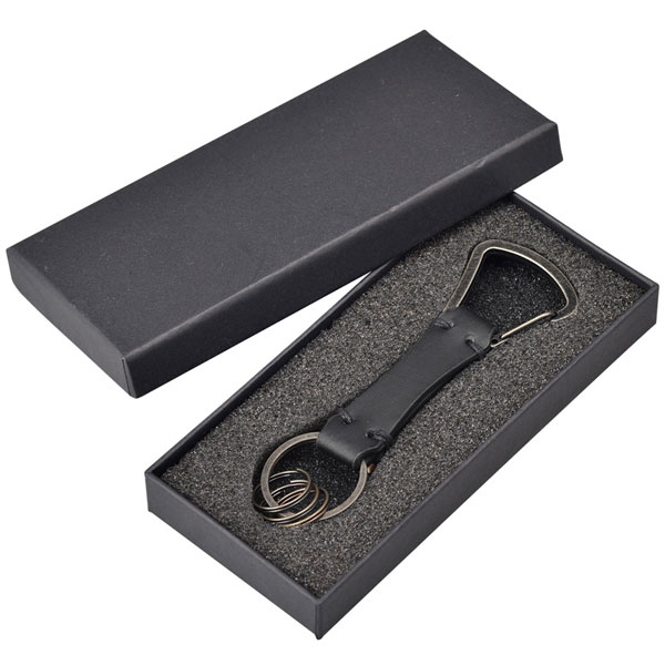 カラビナ付レザーキーホルダー