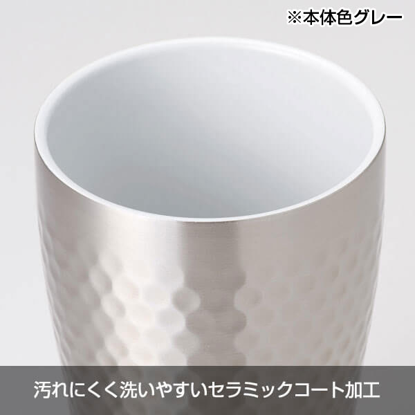 セラミックコート真空ステンレスタンブラー(ブラウン)