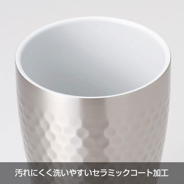 セラミックコート真空ステンレスタンブラー(グレー)