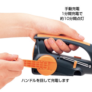 手動発電　ＦＭラジオ＆ライト