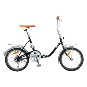 16インチ シティ折りたたみ自転車（ブラック）