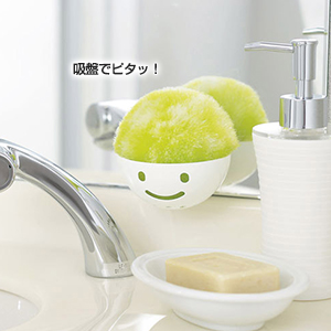 ケース付 カラフルポンポンたわし