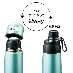真空ステンレス2wayボトル