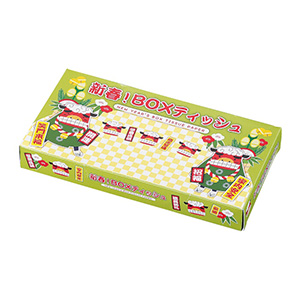 お正月BOXティッシュ40W　新春