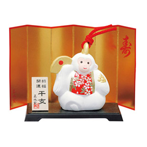 吉兆干支土鈴飾り（大）申