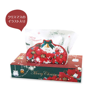 クリスマス BOXティッシュ120W