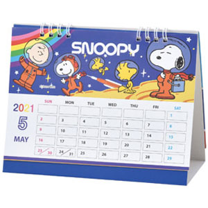 キャラクター卓上カレンダー21 スヌーピー グッズストアドットネット 人気ノベルティ 記念品 販促品 名入れ印刷