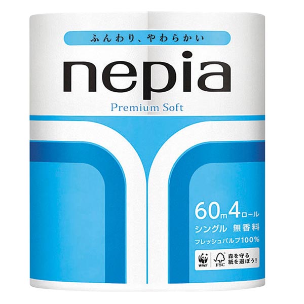 ネピア プレミアムソフトトイレットロール4ロール　シングル