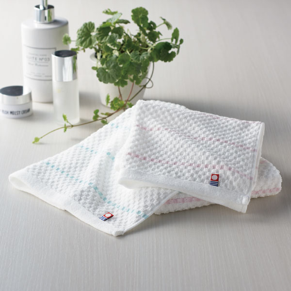 今治ライトボーダー フェイスタオル