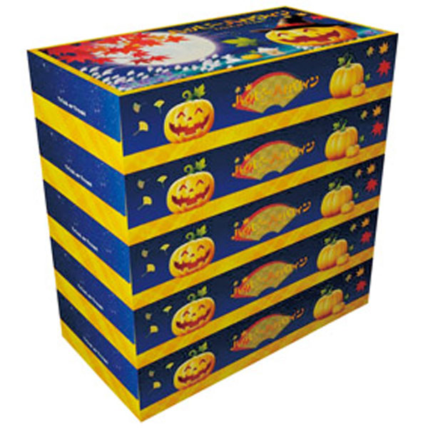 ハッピーハロウィンBOXティッシュ100W5個組