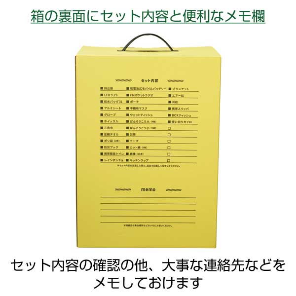 モシモニソナエル　防災15点 箱入セット