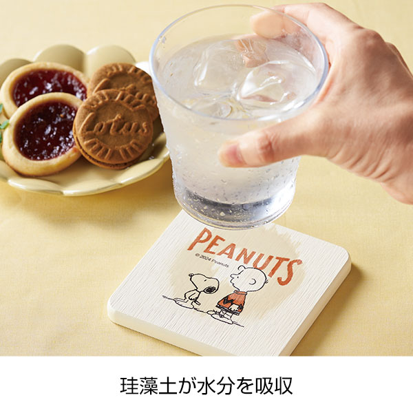 スヌーピー まねっこ珪藻土コースター