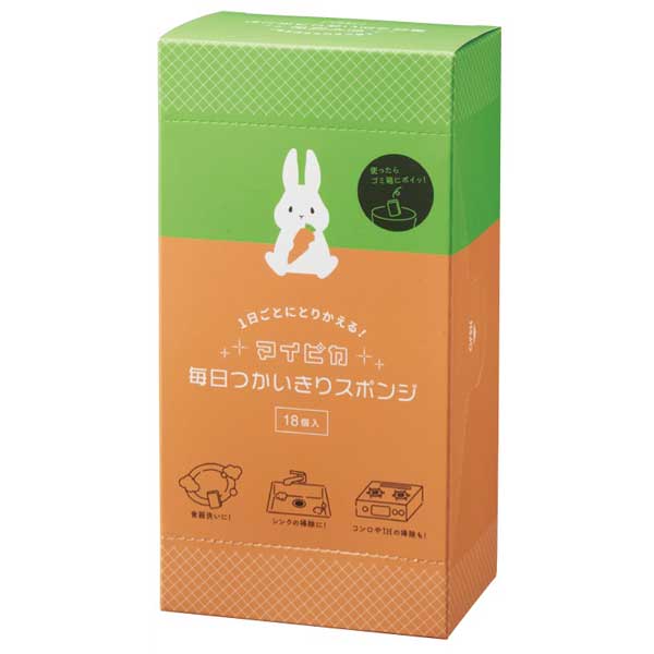 マイピカ　毎日つかいきりスポンジ18個入