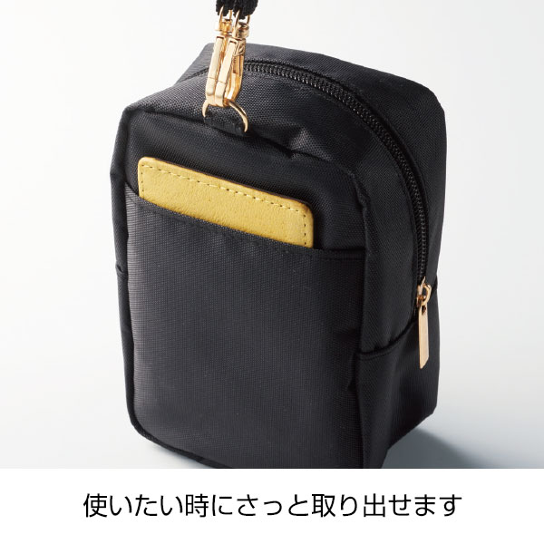 吊り下げられる 窓付ボックスポーチ