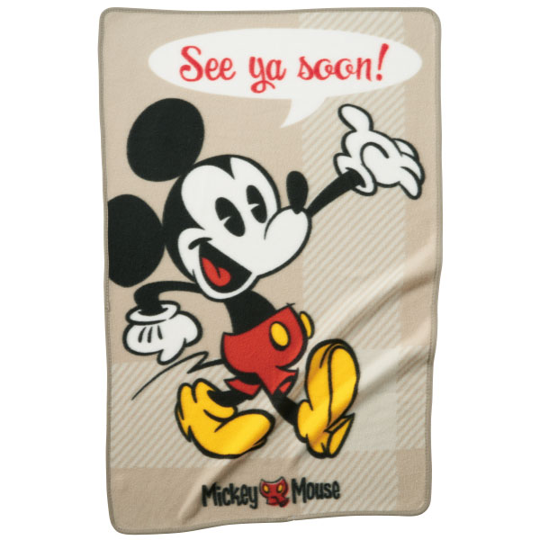 ミッキー&ドナルドワッペン付ブランケット【グッズストアドットネット