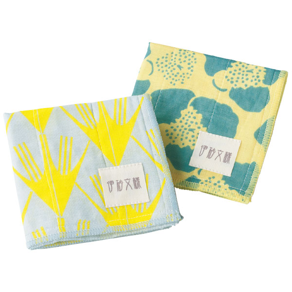 伊砂文様　かや織りふきん2枚組