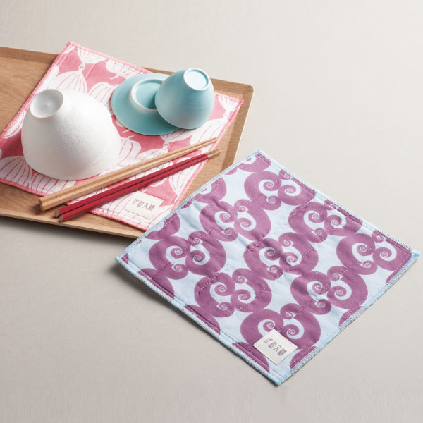 伊砂文様　かや織りふきん2枚組